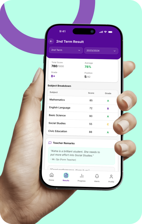 SchoolKyber parent app on mobile